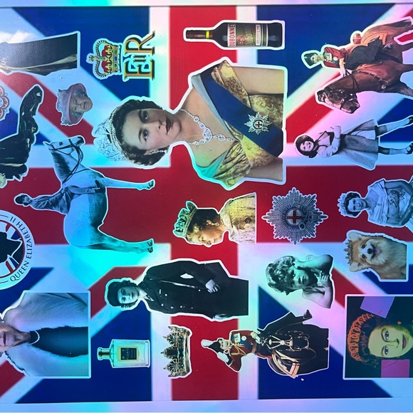 Her Majesty Queen Elizabeth II Holographic Kiss cut sticker sheet - Picture 6 of 6